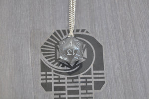 Necklace D20 Silver Lined Storm